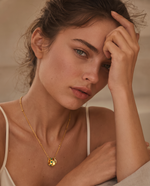 Asymmetric Triple Circle Necklace, Modern Minimalist Gold Plated