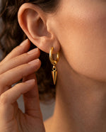 Corn Charm Hoop Earrings - 18k Gold Plated