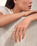 Triangle Shell Ring - Gold Plated