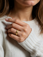 Oval Signet Ring - 18K Gold Plated