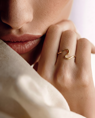 Simple Gold Love Heart Ring