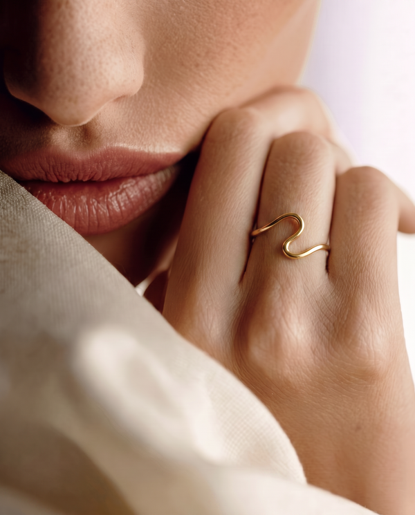 Simple Gold Love Heart Ring