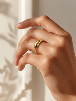 Oval Signet Ring - 18K Gold Plated