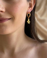 Gold Plated Snake Earrings