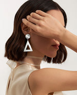 Minimalist Triangle Stud Earrings, Gold Plated