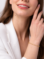 Gold Heart-Shaped Bangle Bracelet – Adjustable 18k Gold Plated