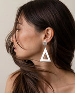 Minimalist Triangle Stud Earrings, Gold Plated
