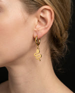 Gold Plated Snake Earrings