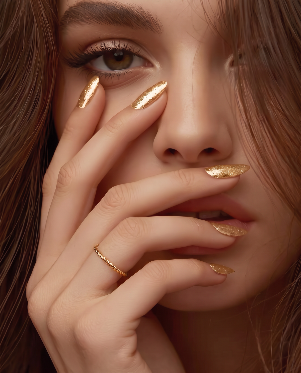 Spinning Minimalist Gold Plated Solitaire Ring