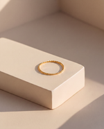 Spinning Minimalist Gold Plated Solitaire Ring