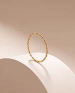 Spinning Minimalist Gold Plated Solitaire Ring