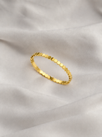 Gold Disc Hard Bracelet – 18k Gold Plated