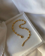 Gold Heart Charm Chain Bracelet – Adjustable, 18k Gold Plated