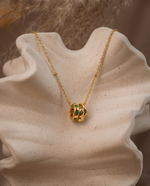 Asymmetric Triple Circle Necklace, Modern Minimalist Gold Plated