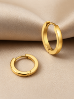 Minimalist Gold Plated Curved Surface Stud Earrings