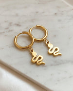 Gold Plated Snake Earrings