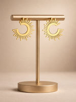 Modern Minimalist Gold Plated C-Shape Hoop Earrings