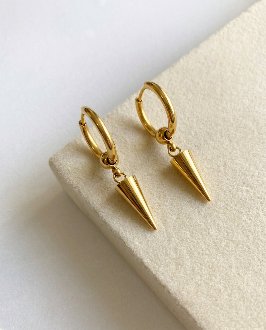 Corn Charm Hoop Earrings - 18k Gold Plated