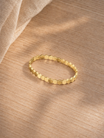 Gold Disc Hard Bracelet – 18k Gold Plated