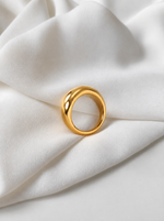 Oval Signet Ring - 18K Gold Plated