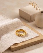 Möbius Infinity Wave Ring - Gold Plated