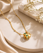 Asymmetric Triple Circle Necklace, Modern Minimalist Gold Plated