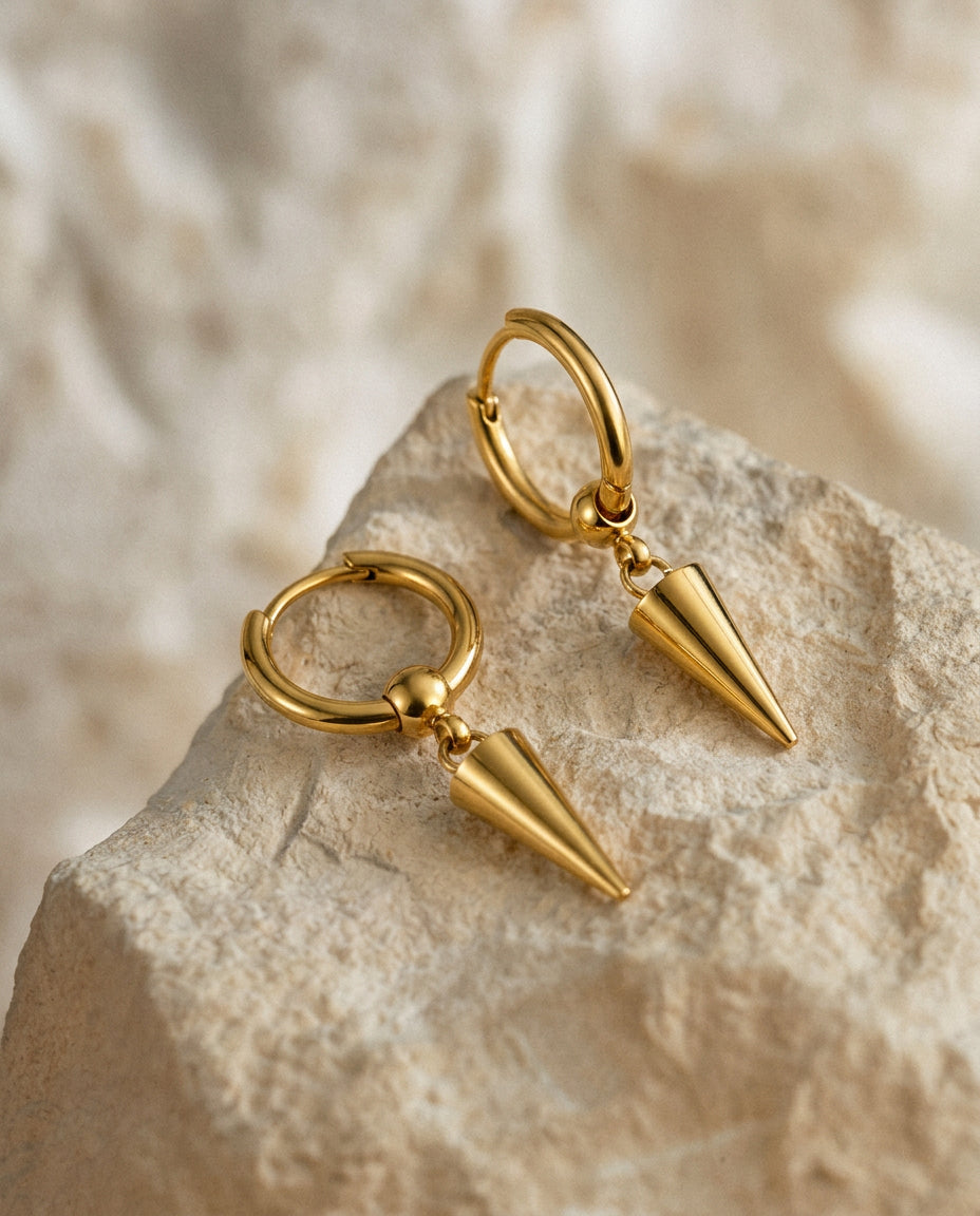 Corn Charm Hoop Earrings - 18k Gold Plated