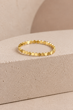 Gold Disc Hard Bracelet – 18k Gold Plated