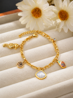 Ocean Shell Charm Bracelet – 18K Gold Plated