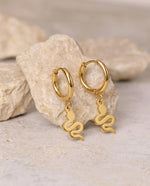 Gold Plated Snake Earrings