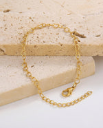 Gold Heart-Shaped Bangle Bracelet – Adjustable 18k Gold Plated