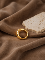Oval Signet Ring - 18K Gold Plated