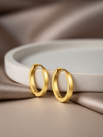 Minimalist Gold Plated Curved Surface Stud Earrings