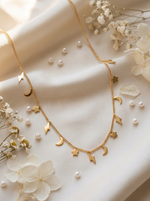 Star, Moon & Lightning Charm Necklace - Gold Plated, Celestial Design