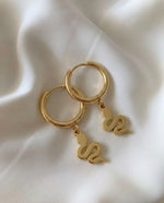 Gold Plated Snake Earrings